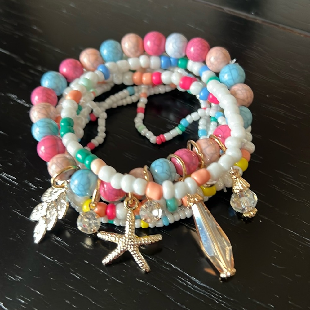 Beaded bracelet stack-NWT